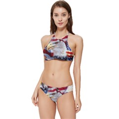 United States Of America Images Independence Day Banded Triangle Bikini Set by Ket1n9