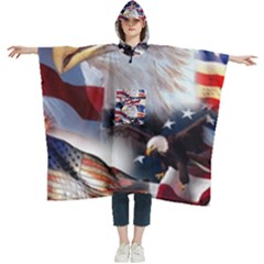 United States Of America Images Independence Day Women s Hooded Rain Ponchos by Ket1n9