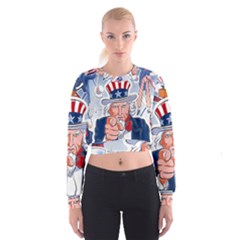 Independence Day United States Of America Cropped Sweatshirt