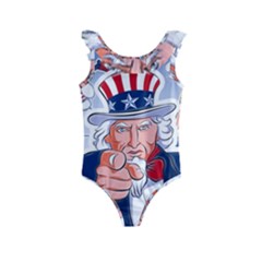 Independence Day United States Of America Kids  Frill Swimsuit by Ket1n9