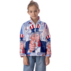 Independence Day United States Of America Kids  Half Zip Hoodie by Ket1n9