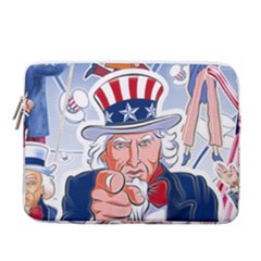 Independence Day United States Of America 14  Vertical Laptop Sleeve Case With Pocket by Ket1n9