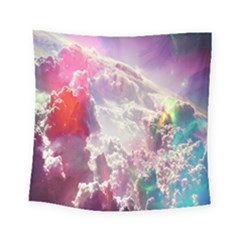 Clouds Multicolor Fantasy Art Skies Square Tapestry (small)