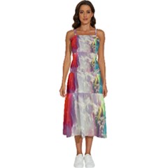 Clouds Multicolor Fantasy Art Skies Sleeveless Shoulder Straps Boho Dress by Ket1n9