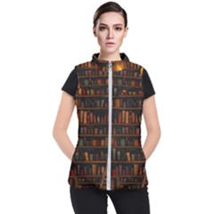 Books Library Women s Puffer Vest