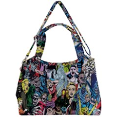 Vintage Horror Collage Pattern Double Compartment Shoulder Bag by Ket1n9