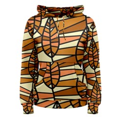 Autumn Leaf Mosaic Seamless Women s Pullover Hoodie