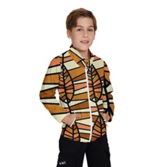 Autumn Leaf Mosaic Seamless Kids  Windbreaker