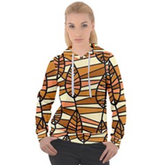 Autumn Leaf Mosaic Seamless Women s Overhead Hoodie