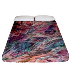 Abstract Summer Flow Fitted Sheet (king Size) by kaleidomarblingart