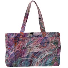 Abstract Summer Flow Canvas Work Bag by kaleidomarblingart