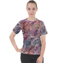 Abstract Summer Flow Women s Sport Raglan T-Shirt View1