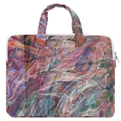 Abstract Summer Flow Macbook Pro 13  Double Pocket Laptop Bag by kaleidomarblingart