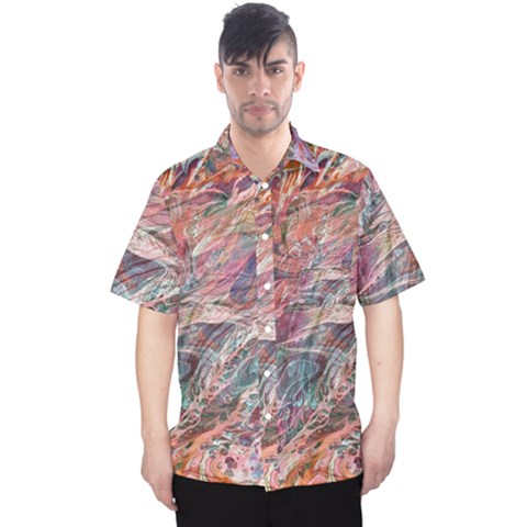 Abstract Summer Flow Men s Hawaii Shirt by kaleidomarblingart