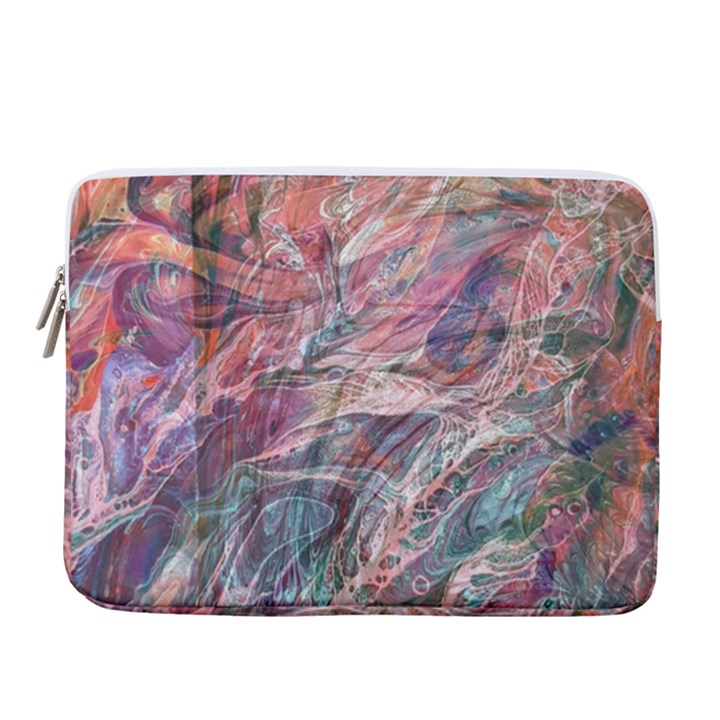 Abstract Summer Flow 14  Vertical Laptop Sleeve Case With Pocket