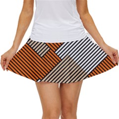 Abstract Pattern Line Art Design Decoration Women s Skort by Ravend