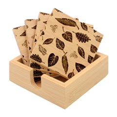 Sheets Pattern Picture Detail Bamboo Coaster Set by Ravend