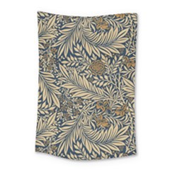 Brown Vintage Background Vintage Floral Pattern Small Tapestry