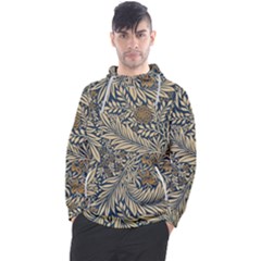 Brown Vintage Background Vintage Floral Pattern Men s Pullover Hoodie