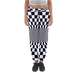 Optical-illusion-chessboard-tunnel Women s Jogger Sweatpants by Bedest