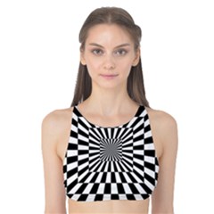 Optical-illusion-chessboard-tunnel Tank Bikini Top by Bedest