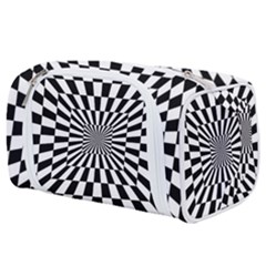 Optical-illusion-chessboard-tunnel Toiletries Pouch by Bedest