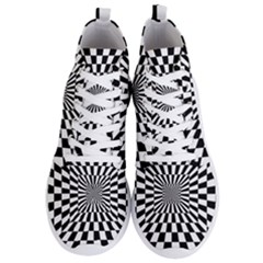 Optical-illusion-chessboard-tunnel Men s Lightweight High Top Sneakers by Bedest