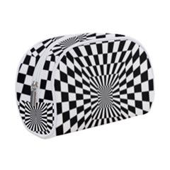 Optical-illusion-chessboard-tunnel Make Up Case (small) by Bedest