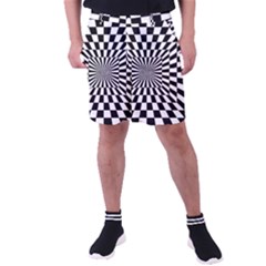 Optical-illusion-chessboard-tunnel Men s Pocket Shorts by Bedest