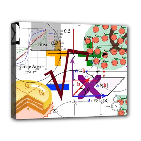 Mathematics Formula Physics School Deluxe Canvas 20  X 16  (stretched) by Bedest