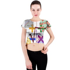 Mathematics Formula Physics School Crew Neck Crop Top by Bedest