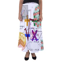 Mathematics Formula Physics School Flared Maxi Skirt by Bedest