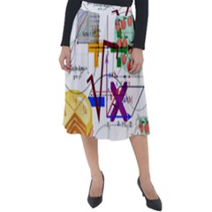 Mathematics Formula Physics School Classic Velour Midi Skirt  by Bedest