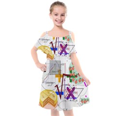 Mathematics Formula Physics School Kids  Cut Out Shoulders Chiffon Dress by Bedest