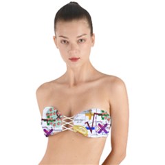 Mathematics Formula Physics School Twist Bandeau Bikini Top by Bedest