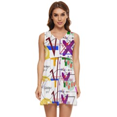 Mathematics Formula Physics School Tiered Sleeveless Mini Dress by Bedest