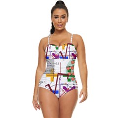 Mathematics Formula Physics School Retro Full Coverage Swimsuit by Bedest