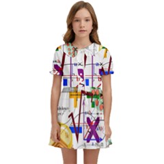 Mathematics Formula Physics School Kids  Sweet Collar Dress by Bedest