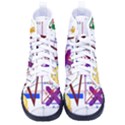 Mathematics Formula Physics School Men s High-Top Canvas Sneakers View1