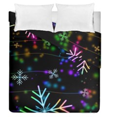 Snowflakes Snow Winter Christmas Duvet Cover Double Side (queen Size)