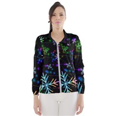 Snowflakes Snow Winter Christmas Women s Windbreaker