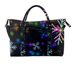 Snowflakes Snow Winter Christmas Carry-on Travel Shoulder Bag by Bedest