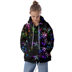 Snowflakes Snow Winter Christmas Kids  Oversized Hoodie