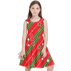 Christmas-paper-star-texture     - Kids  Skater Dress