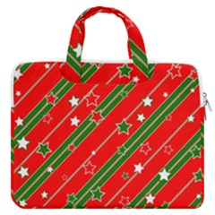 Christmas-paper-star-texture     - Macbook Pro 13  Double Pocket Laptop Bag by Bedest