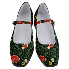 Background Vintage Japanese Design Women s Mary Jane Shoes by Bedest