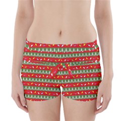 Christmas-papers-red-and-green Boyleg Bikini Wrap Bottoms by Bedest