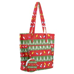 Christmas-papers-red-and-green Everyday Shoulder Bag With Pouch Bag by Bedest