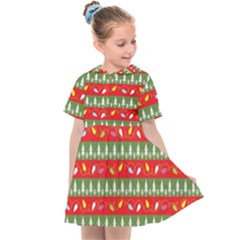 Christmas-papers-red-and-green Kids  Sailor Dress by Bedest