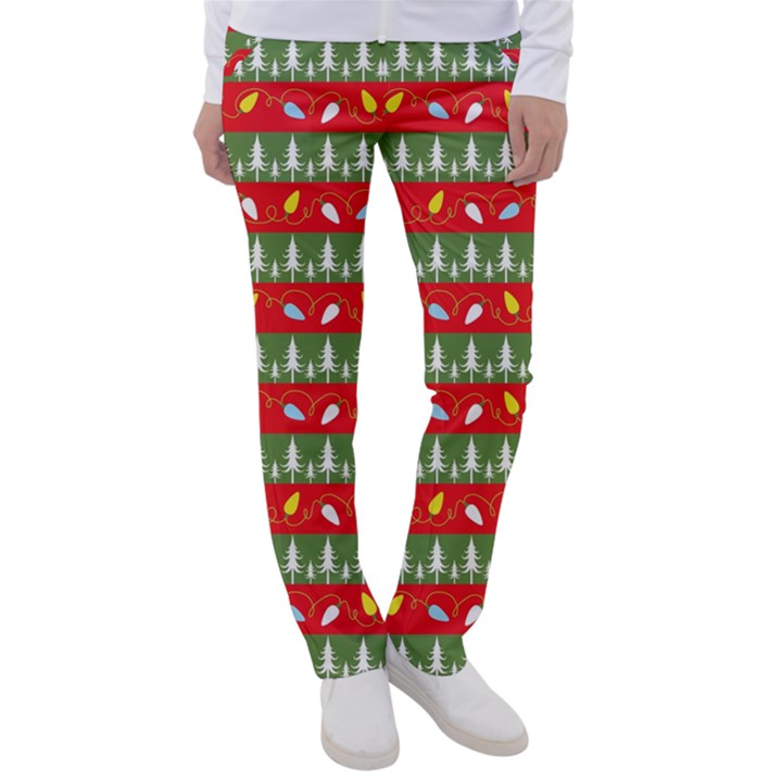 Christmas-papers-red-and-green Women s Casual Pants